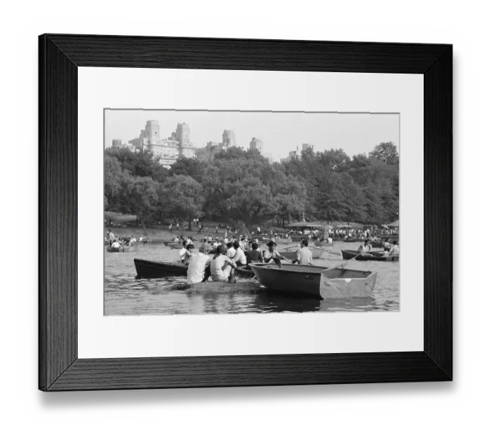 Framed Print : Rowers In Central Park Lake Framed Print : Rowers In Central Park Lake