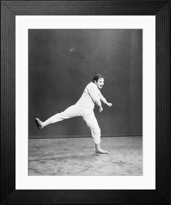 Framed Print : Marcel Marceau Performing