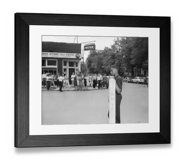 Framed Print : White Arkansas Students Jeer Lone Black Classmate Framed Print : White Arkansas Students Jeer Lone Black Classmate