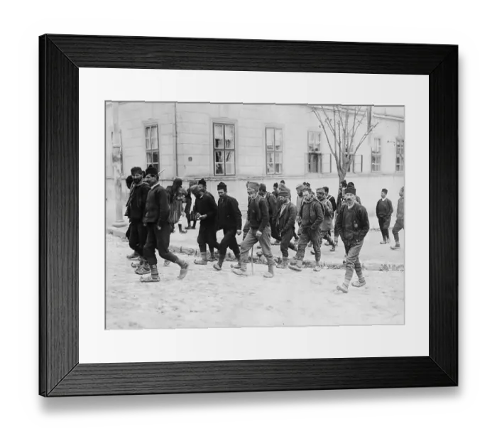 Framed Print : Volunteers On Way To Enlist In Military Framed Print : Volunteers On Way To Enlist In Military