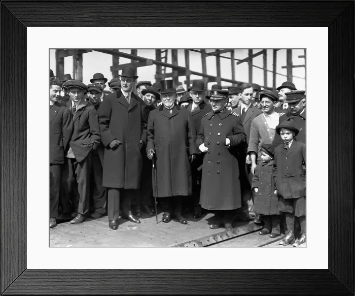 Framed Print : Franklin Roosevelt at Navy Yard Framed Print : Franklin Roosevelt at Navy Yard