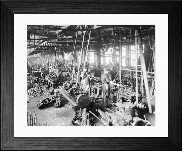 Framed Print : Interior Of Automobile Factory Ww I Framed Print : Interior Of Automobile Factory Ww I