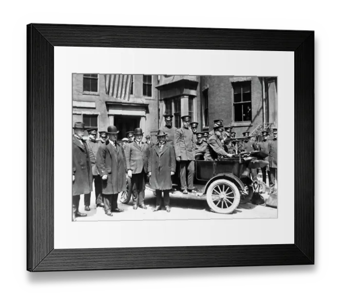 Framed Print : Police In / Around Makeshift Car / Gun Carri Framed Print : Police In / Around Makeshift Car / Gun Carri