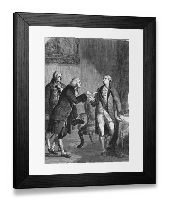 Framed Print : John Adams and King George III Framed Print : John Adams and King George III