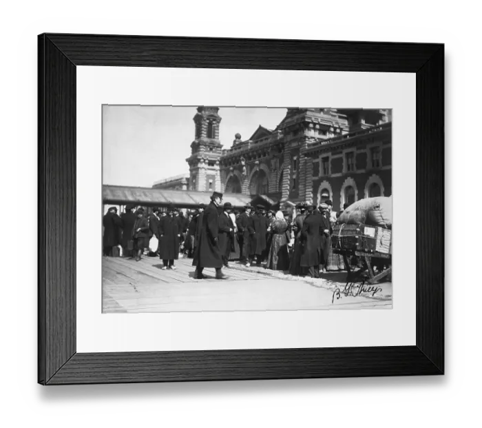 Framed Print : Emigrants Arriving At Ellis Island Framed Print : Emigrants Arriving At Ellis Island