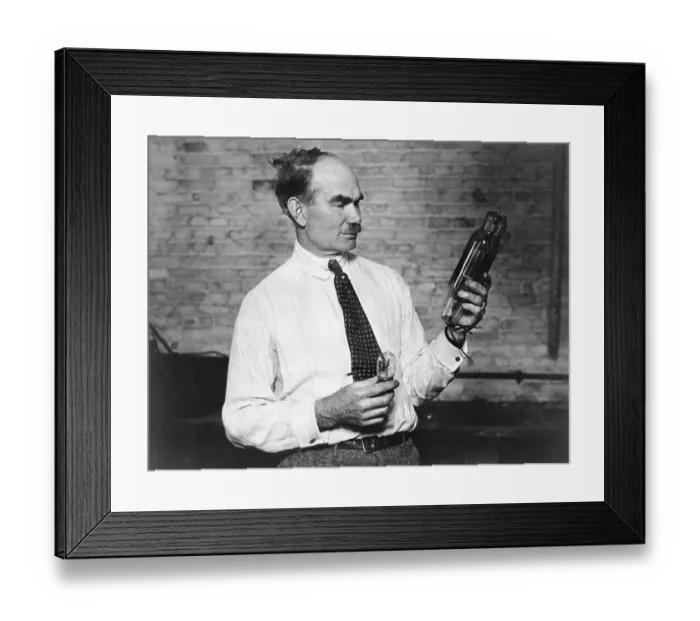 Framed Print : Lee De Forest with Audion Tube Framed Print : Lee De Forest with Audion Tube