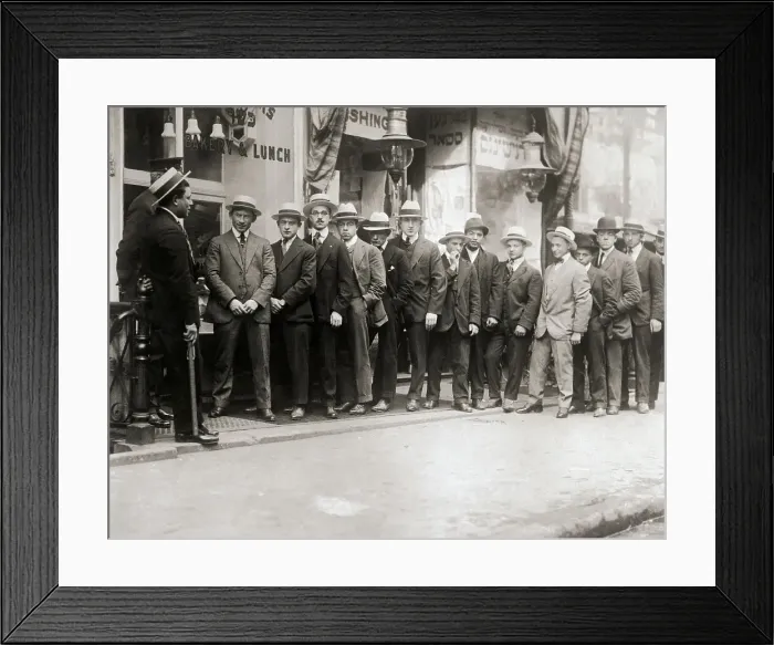 Framed Print : Draft Registration On Lower East Side Framed Print : Draft Registration On Lower East Side