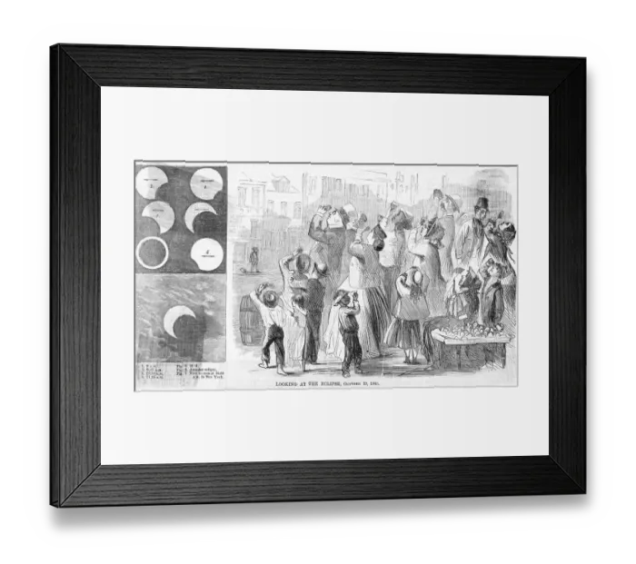 Framed Print : Watching The 1865 Eclipse