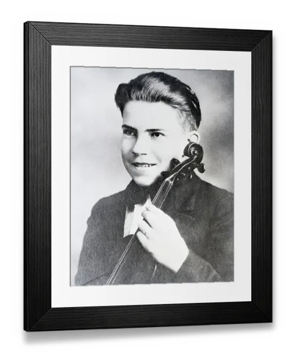 Framed Print : Young Richard Nixon With Violin Framed Print : Young Richard Nixon With Violin