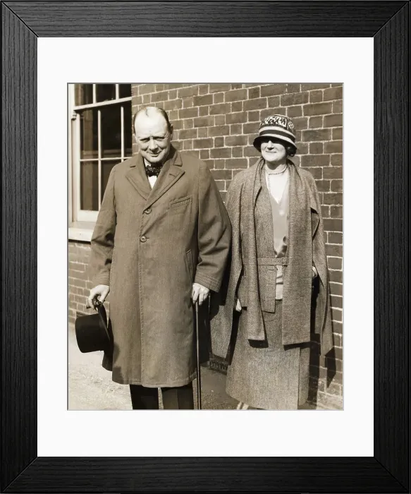 Framed Print : Winston Churchill And His Wife Framed Print : Winston Churchill And His Wife