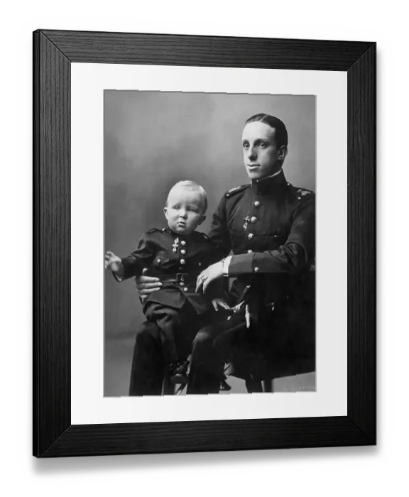 Framed Print : King Alfonso Of Spain With His Son Framed Print : King Alfonso Of Spain With His Son