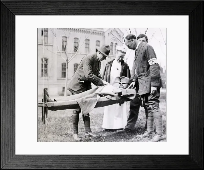 Framed Print : Dr. Kirby Smith Examines Wounded Soldier Framed Print : Dr. Kirby Smith Examines Wounded Soldier