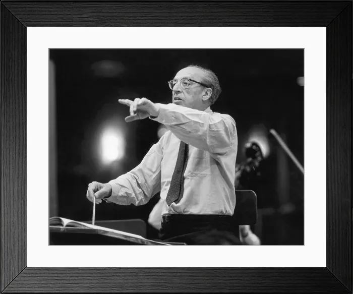 Framed Print : Conductor Aaron Copland Pointing Framed Print : Conductor Aaron Copland Pointing