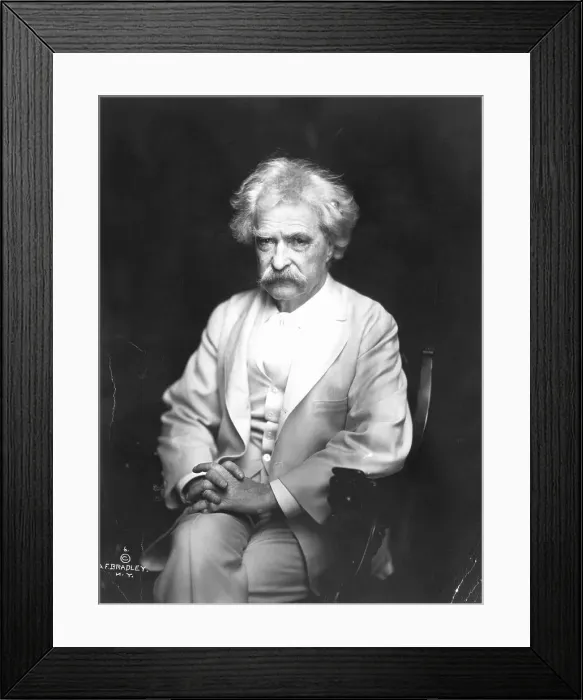 Framed Print : Samuel Clemens Seated Framed Print : Samuel Clemens Seated