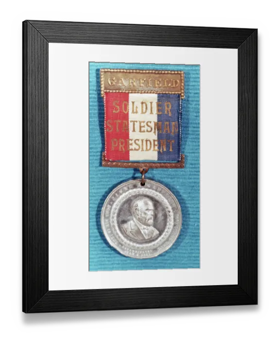 Framed Print : Campaign Medal for James Garfield Framed Print : Campaign Medal for James Garfield