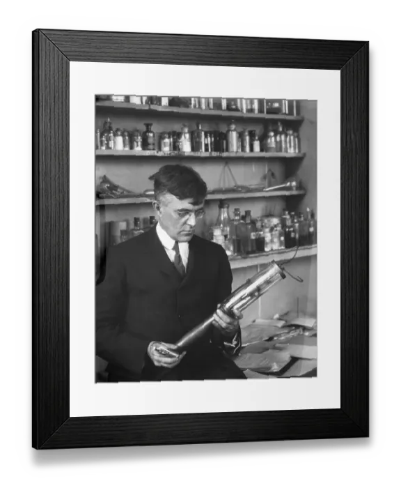 Framed Print : Irving Langmuir With A Radio Tube Framed Print : Irving Langmuir With A Radio Tube