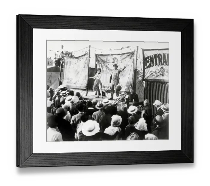 Framed Print : Circus Ringmaster Announcing Acts Framed Print : Circus Ringmaster Announcing Acts