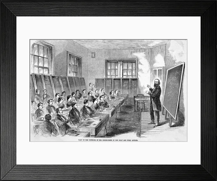Framed Print : Interior Of Deaf And Dumb Asylum Framed Print : Interior Of Deaf And Dumb Asylum