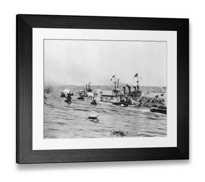 Framed Print : Painting Of Ships Returning From War