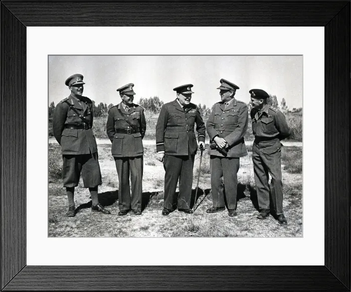 Framed Print : Churchill At Montgomery's Headquarters Framed Print : Churchill At Montgomery's Headquarters