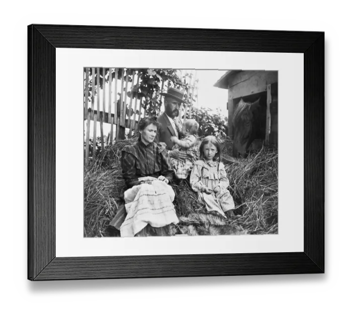Framed Print : Farm Family in 1900 Framed Print : Farm Family in 1900