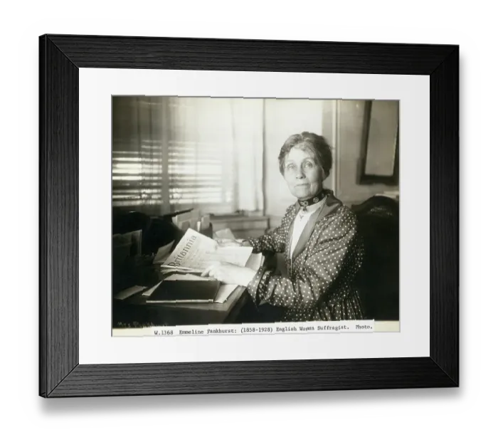 Framed Print : British Suffragette Emmeline Pankhurst