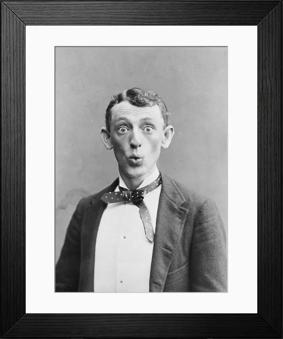 Framed Print : Surprised Man