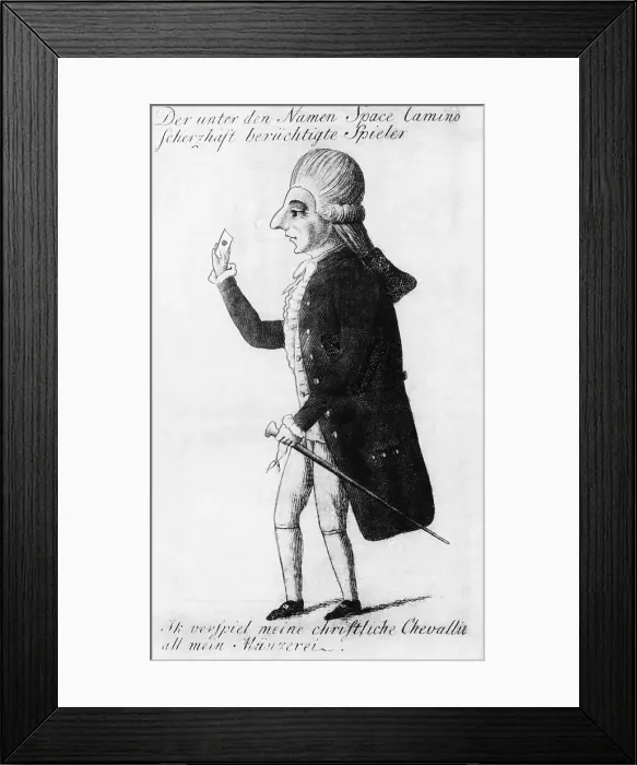 Framed Print : Caricature of Casanova