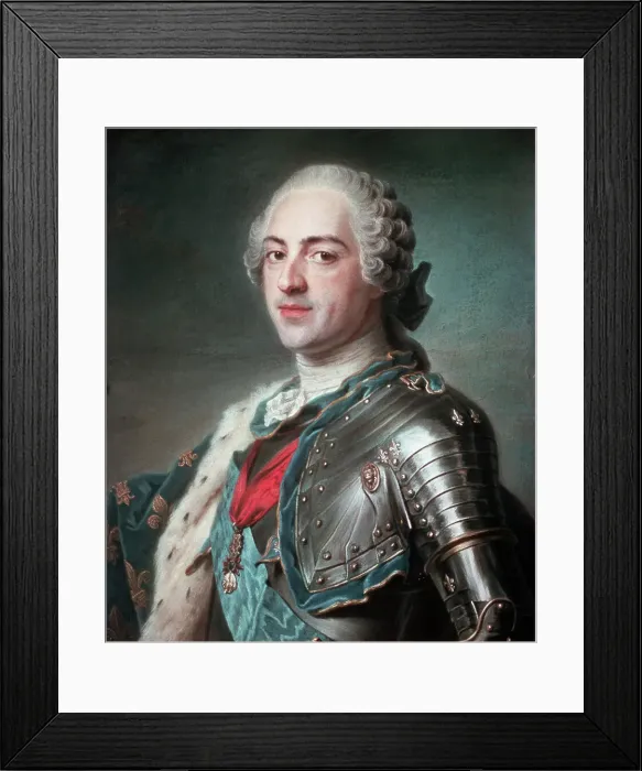 Framed Print : Portrait of Louis XV by Maurice Quentin de la Tour Framed Print : Portrait of Louis XV by Maurice Quentin de la Tour