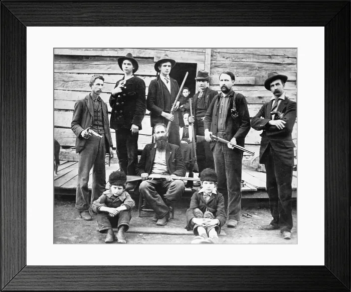 Framed Print : Men of the Hatfield Family Holding Fire Arms Framed Print : Men of the Hatfield Family Holding Fire Arms