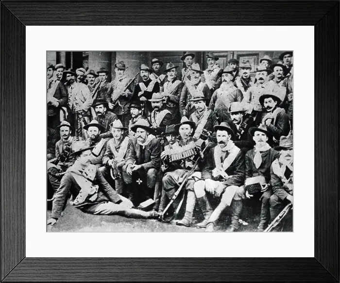 Framed Print : Volunteer Soldiers Posing in Group Photo Framed Print : Volunteer Soldiers Posing in Group Photo