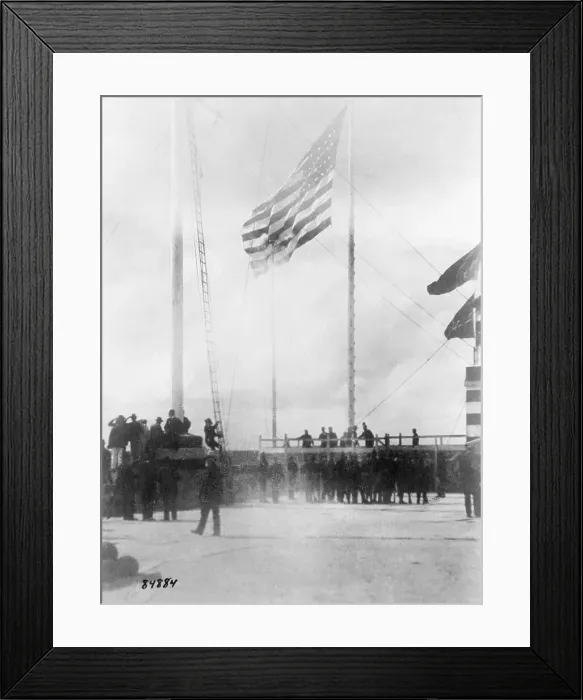 Framed Print : American Flag Raised Over Morro Castle Framed Print : American Flag Raised Over Morro Castle