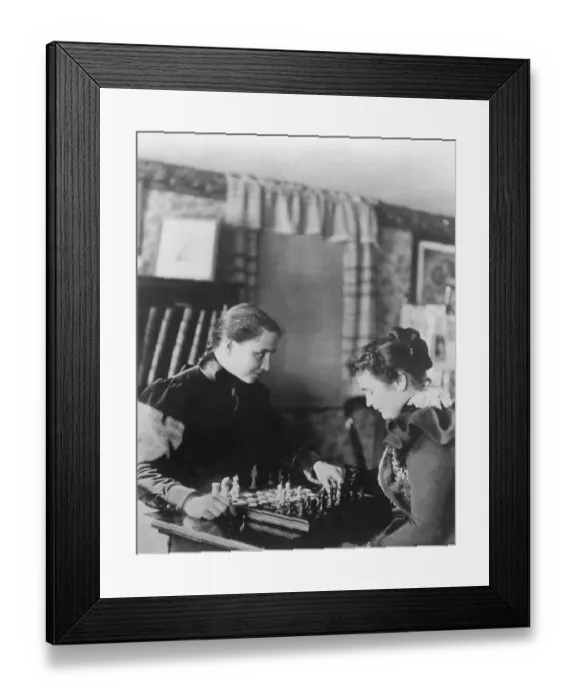 Framed Print : Helen Keller Playing Chess with Anne Sullivan Macy Framed Print : Helen Keller Playing Chess with Anne Sullivan Macy