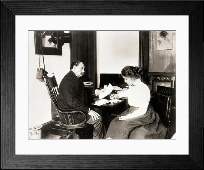 Framed Print : Secretary Taking Dictation Framed Print : Secretary Taking Dictation