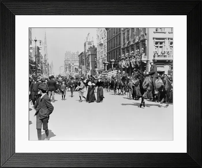 Framed Print : Dewey Parade in New York City Framed Print : Dewey Parade in New York City