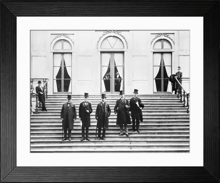 Framed Print : Delegates Leaving the Hague Conference