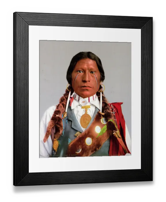 Framed Print : Portrait of Apache Chief James A. Garfield Framed Print : Portrait of Apache Chief James A. Garfield