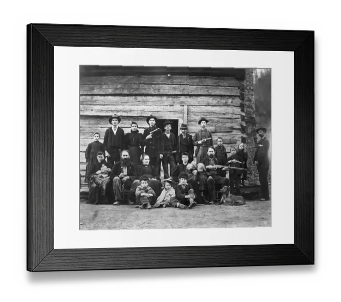 Framed Print : Group Portrait of The Hatfield Family Framed Print : Group Portrait of The Hatfield Family