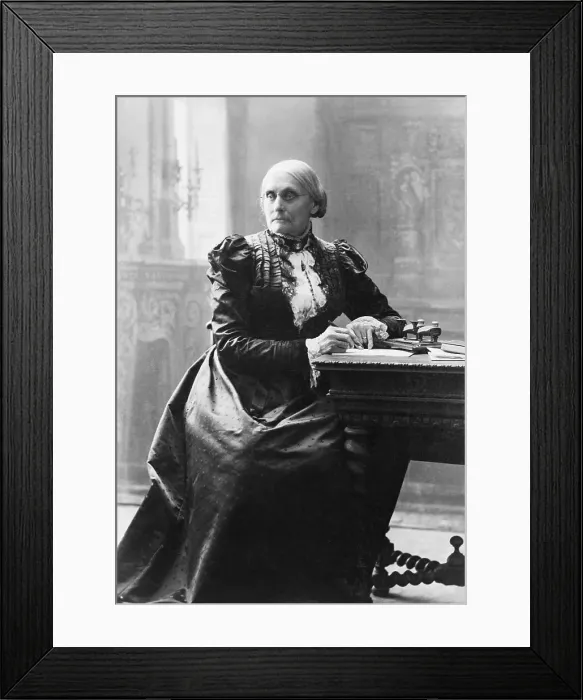 Framed Print : Susan B. Anthony Writing at a Desk Framed Print : Susan B. Anthony Writing at a Desk
