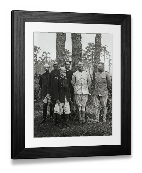 Framed Print : Theodore Roosevelt with Rough Riders Framed Print : Theodore Roosevelt with Rough Riders