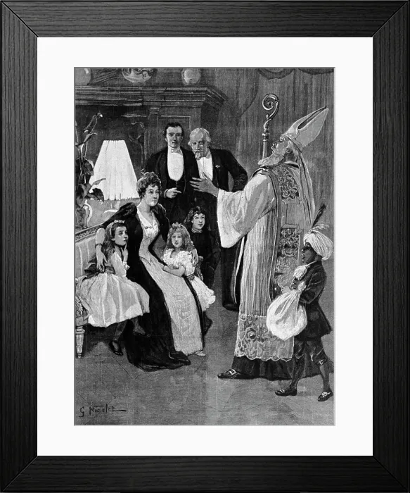 Framed Print : Santa Claus Arrives at Home Framed Print : Santa Claus Arrives at Home