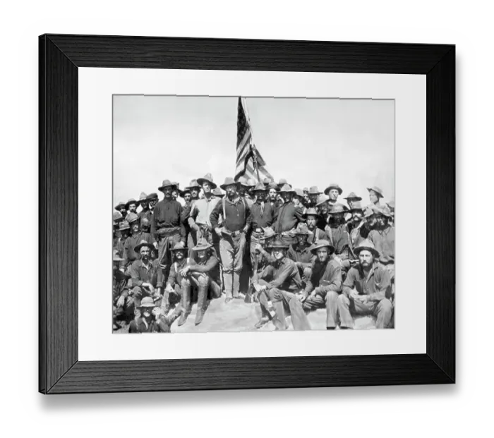 Framed Print : Teddy Roosevelt and His Rough Riders Framed Print : Teddy Roosevelt and His Rough Riders