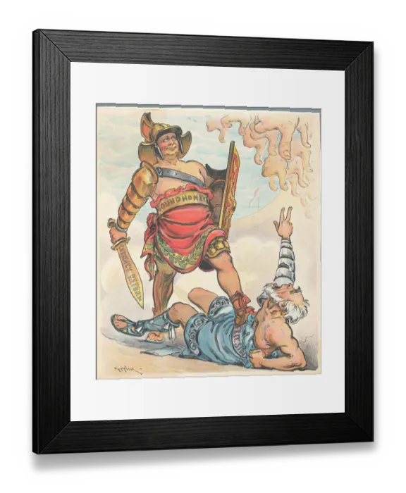 Framed Print : Cartoon Showing Currency Control over Congress Framed Print : Cartoon Showing Currency Control over Congress