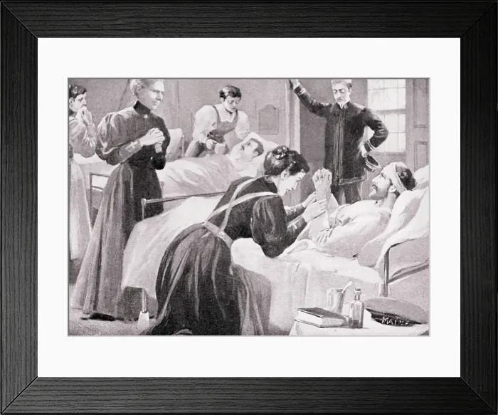 Framed Print : Red Cross Administrator Clara Barton and Nurses with Patients Framed Print : Red Cross Administrator Clara Barton and Nurses with Patients