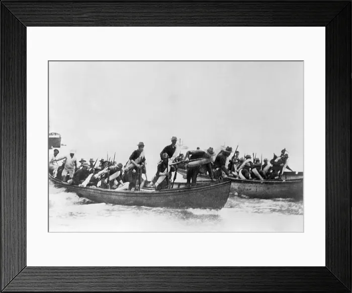 Framed Print : United States Infantry Arriving in Cuba Framed Print : United States Infantry Arriving in Cuba