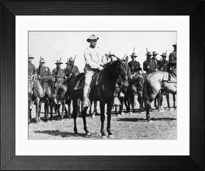 Framed Print : Theoodore Roosevelt and Rough Riders Framed Print : Theoodore Roosevelt and Rough Riders