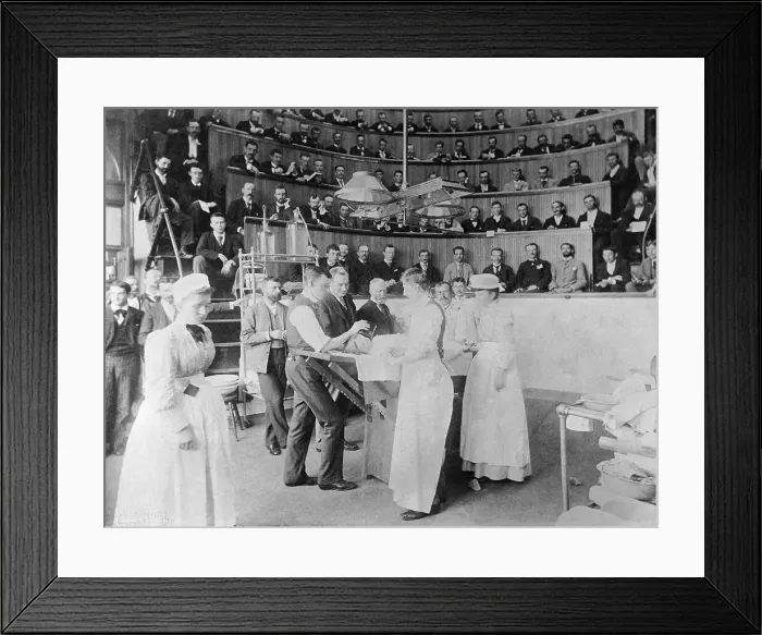 Framed Print : Men Observing Early Surgery Framed Print : Men Observing Early Surgery
