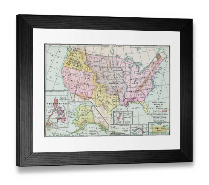 Framed Print : Early North American Map Framed Print : Early North American Map