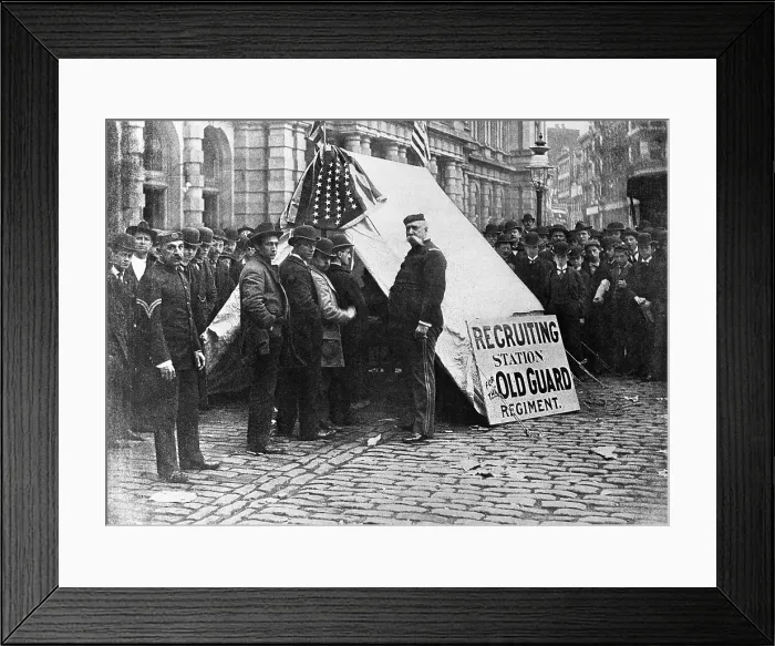 Framed Print : Recruiting Volunteers For Spanish-American War Framed Print : Recruiting Volunteers For Spanish-American War