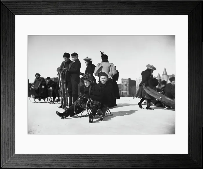 Framed Print : Central Park Snowfall, 1897 Framed Print : Central Park Snowfall, 1897